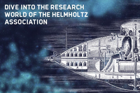 Schriftzug "Dive into the research world of the Helmholtz Association"